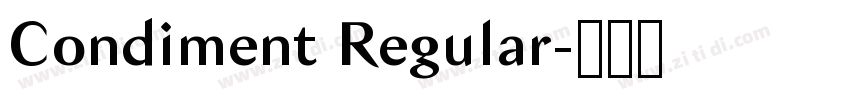 Condiment Regular字体转换
